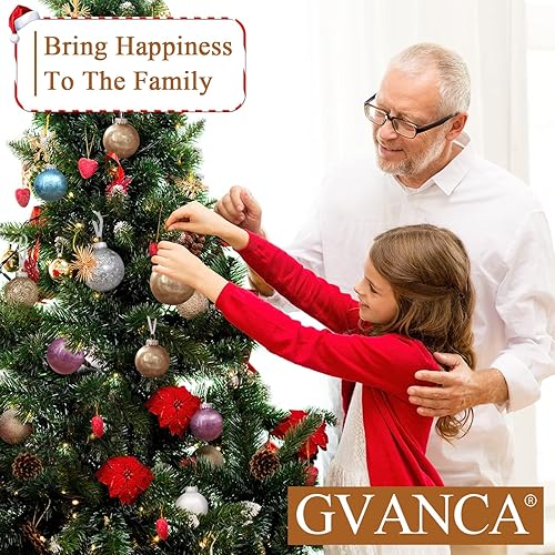 Miniatura 4 de Adornos de bolas de Navidad inastillables de plástico transparente con relleno delicado de 2.362 in2.36 pulgadas (30 unidades, azul)