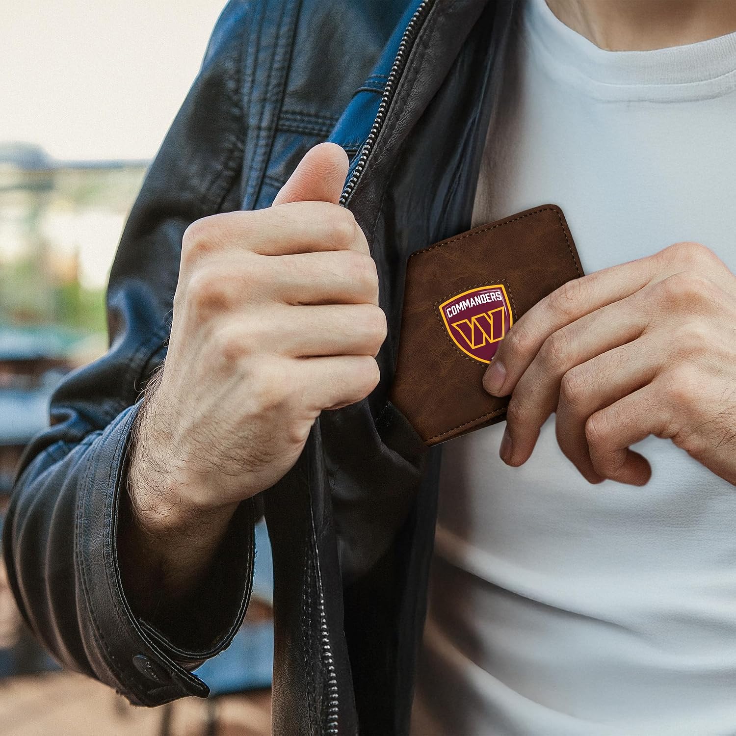Littlearth NFL Shield Wallet - Officially licensed teams in Black & Brown Colors
