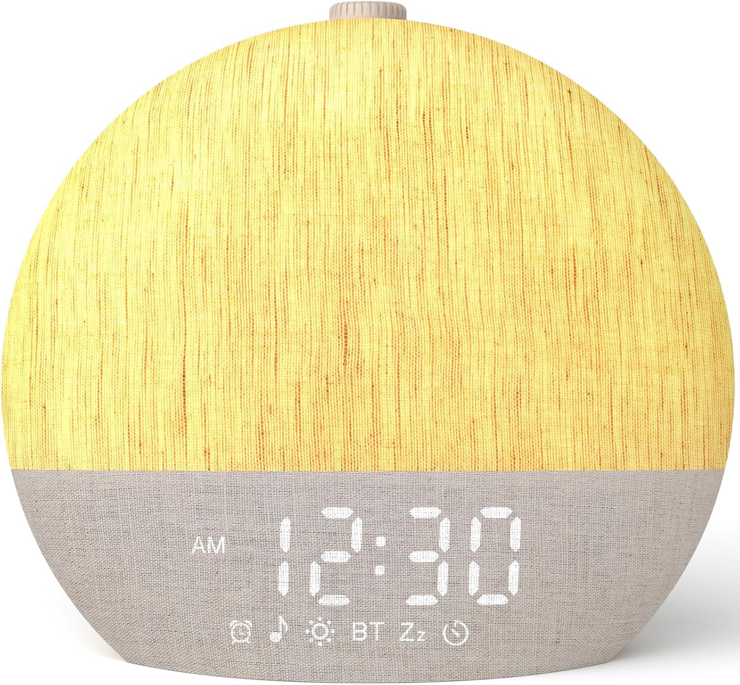 LIORQUE Tageslichtwecker, Sonnenaufgang Simulation, Bluetooth, Stoffdesign