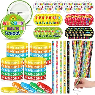 Ferreve 90 Pcs Welcome Back to School Party Supplies Bulk Favors Set
