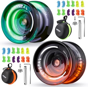 MAGICYOYO Crystal Yoyo K2 Black Green Bundle with K2 Black Orange
