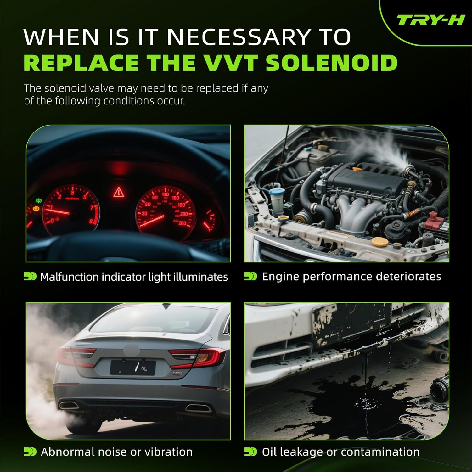 15810R70A04 918-056 VVT Solenoid Variable Valve Timing Solenoid For Honda 08-17 Odyssey, 09-15 Pilot, 08-12 Accord, 10-11 Accord Crosstour, Acura 13-15 RDX 3.5L V6 Replace# 15810-R70-A04
