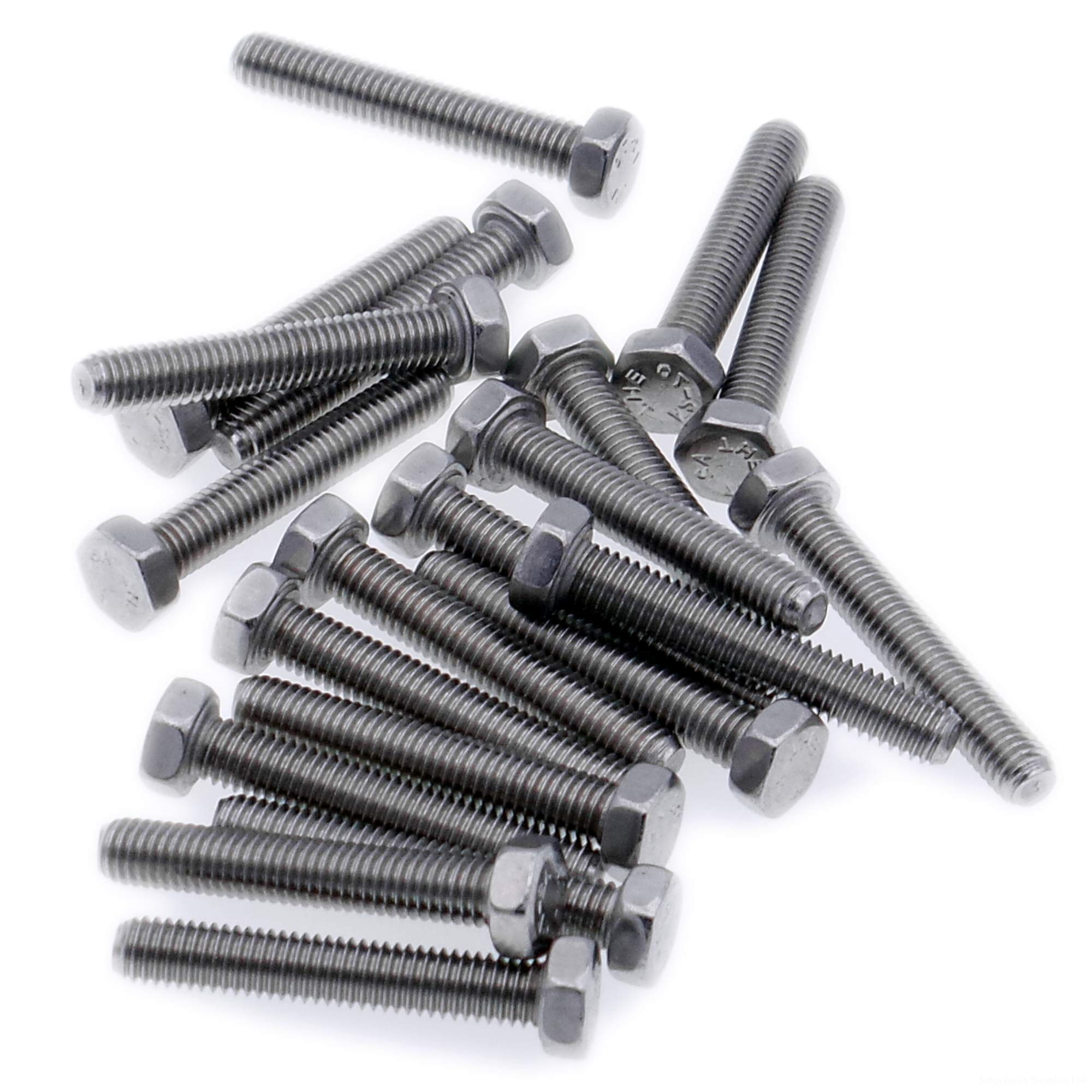 Singularity Supplies M5 (5Mm X 45Mm) Hex Bolt (Fully Threaded Setscrew) - Stainless Steel (A2) (Pack Of 20)