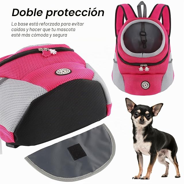 Foto 3 de 8 de M MUNCASO Mochila Transportadora para Perros y Gatos, Bolsa de Viaje para Mascotas