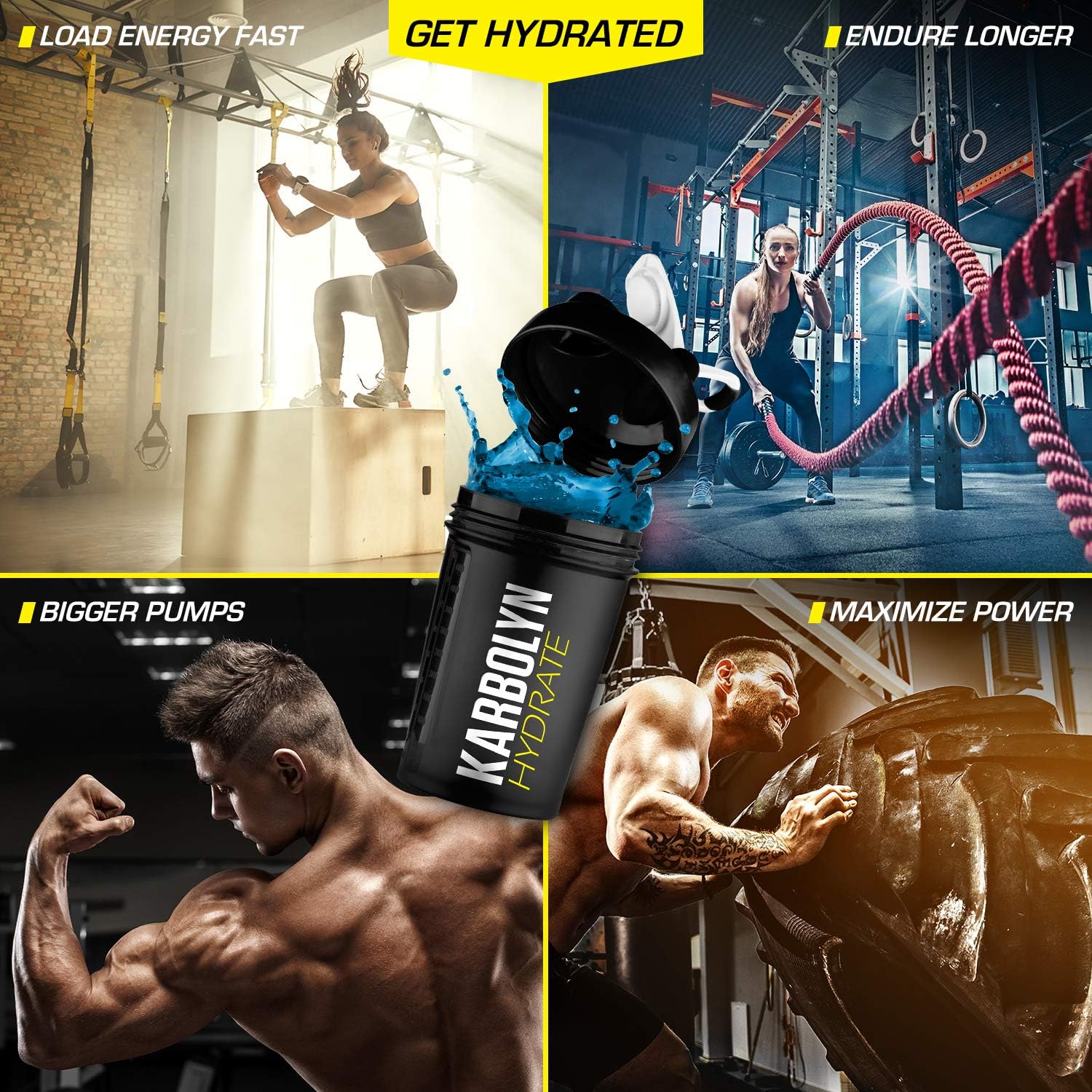 EFX Sports Karbolyn Hydrate | Sugar-Free Sports Drink | Carbohydrate Supplement Powder + Electrolytes | Carb Load, Energize, Improve & Recover Faster | Easy to Mix | Lemon Lime (4 LB 1.5 OZ) : Health & Household