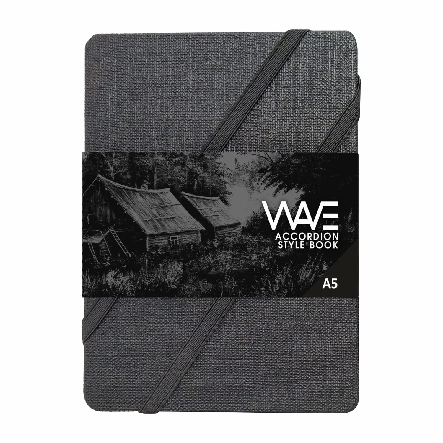 Anupam Wave Fan Folding Black Paper Accordion Book Matte Black Acid Free Paper 18 Pages 180 GSM (A5) (B0BV28BQ9S) Amazon Price History, Amazon Price Tracker
