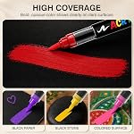 OMEYA 72 Couleurs Marqueurs de peinture acrylique, Stylos et marqueurs de pointe de brosse, Stys de peinture en acrylique pour la peinture de roche, bois, toile, verre, céramique, DIY Artisanat, contrôle facile pour les débutants & Artistes