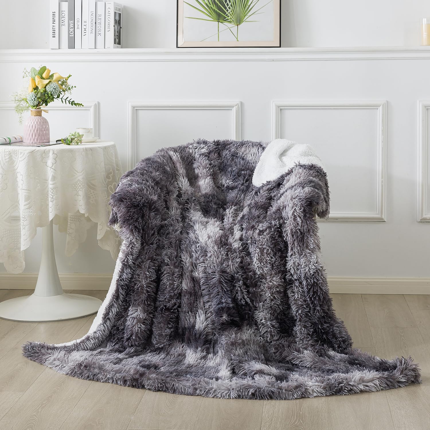 Grande couverture polaire douce 130x160cm DJDEA pour soirée cocooning