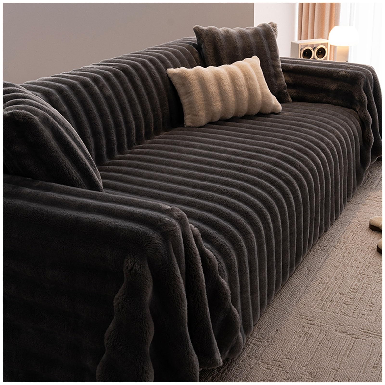 Housse de canapé d'angle universelle antidérapante et lavable 180x380