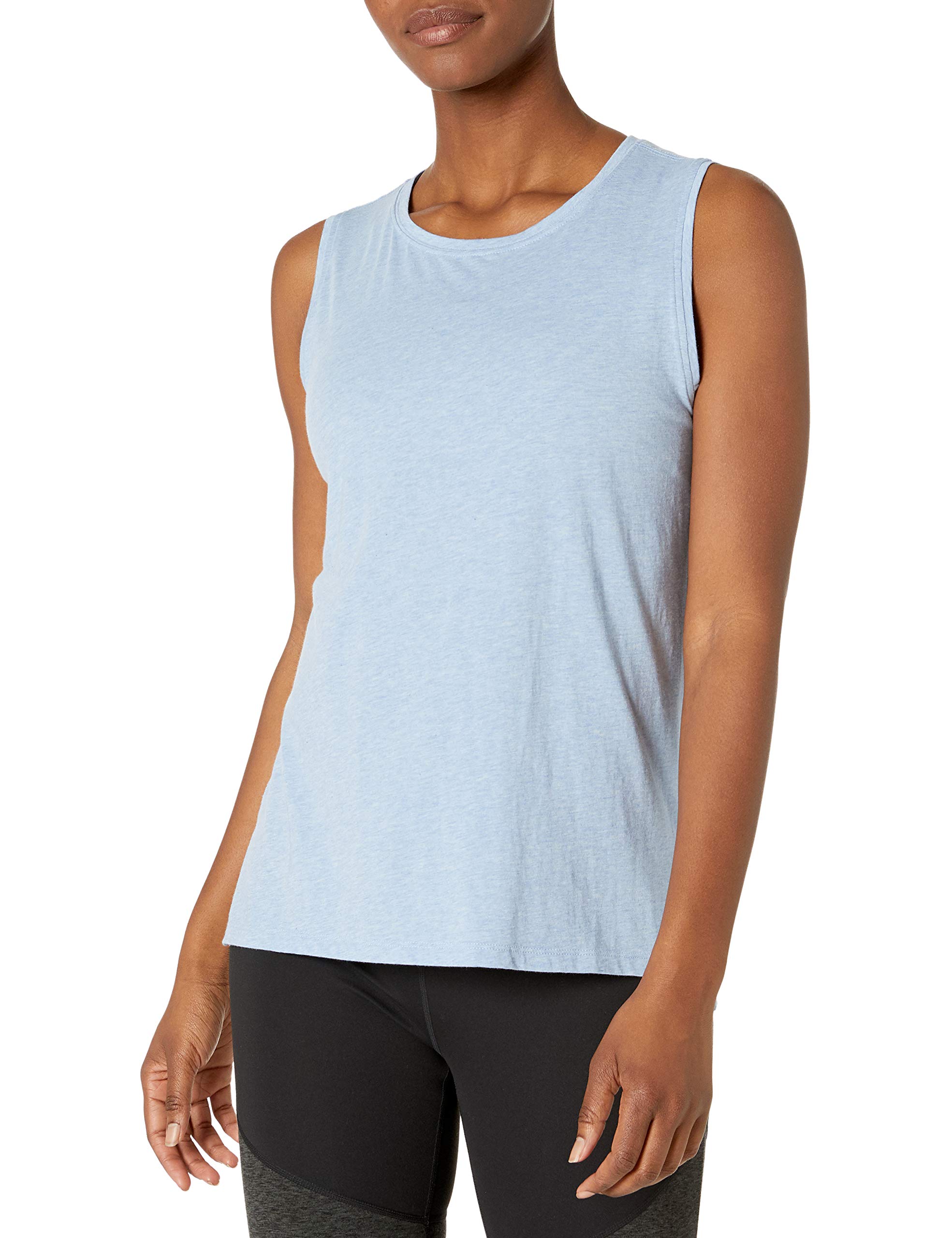 Amazon Essentials Women's Soft Cotton Relaxed-Fit Yoga Tank Top (Available in Plus Size)
