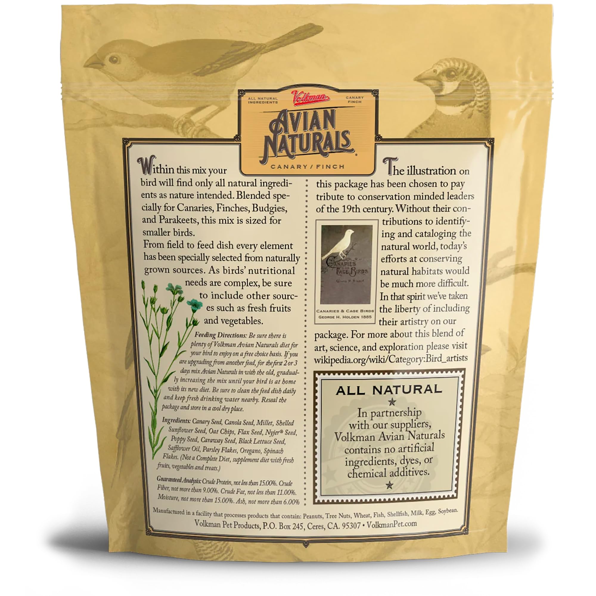 Volkman Avian Naturals Canary Finch