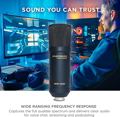 Miniatura 7 de Marantz Professional MPM-1000U - Micrófono USB de condensador de estudio para grabación DAW y podcasting (0.551 insalida USB)
