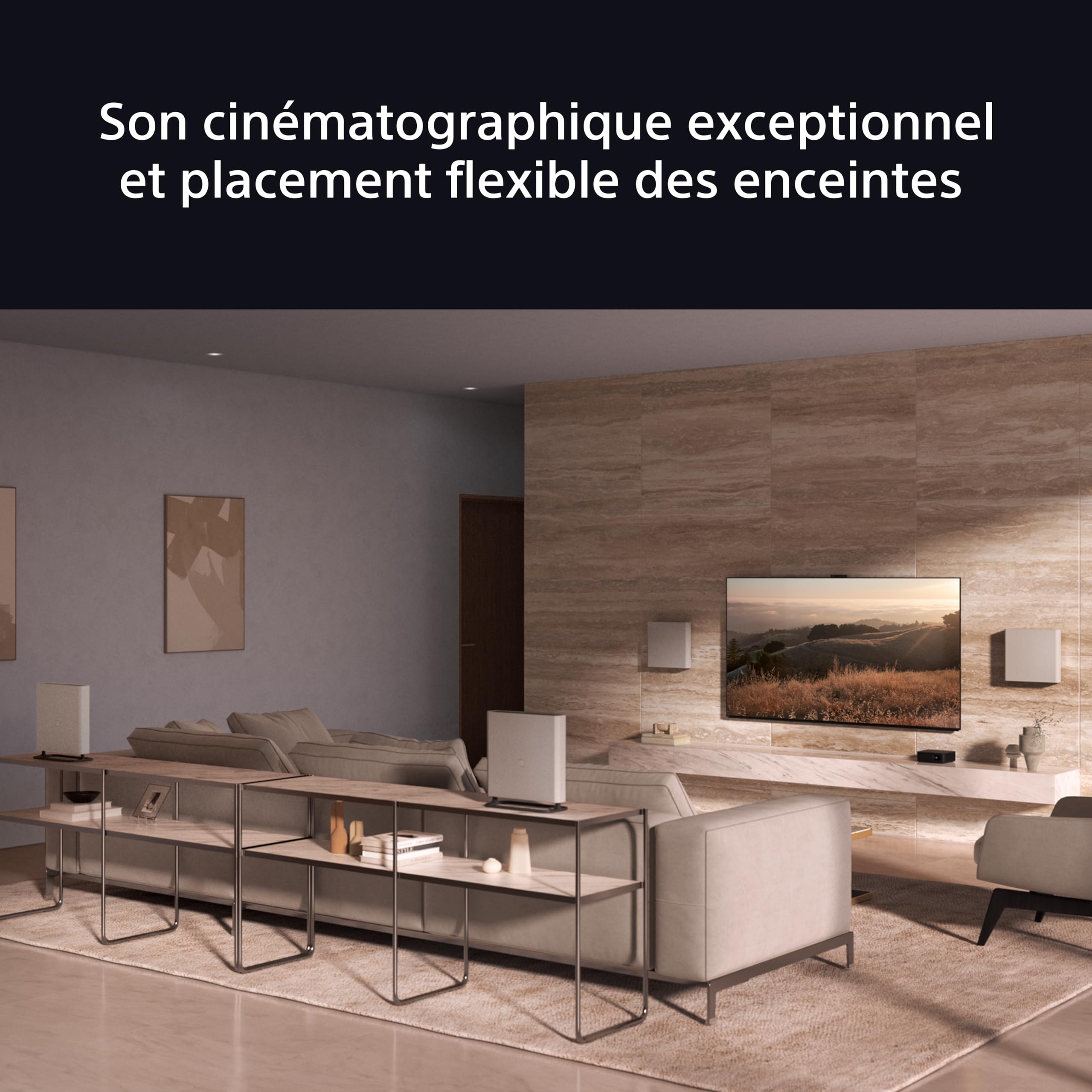 Sony BRAVIA Theatre Quad – Système Son TV Dolby Atmos®, 16 Haut-parleurs, Wi-FI®, Bluetooth®, 360 Spatial Sound Mapping, Modèle 2024