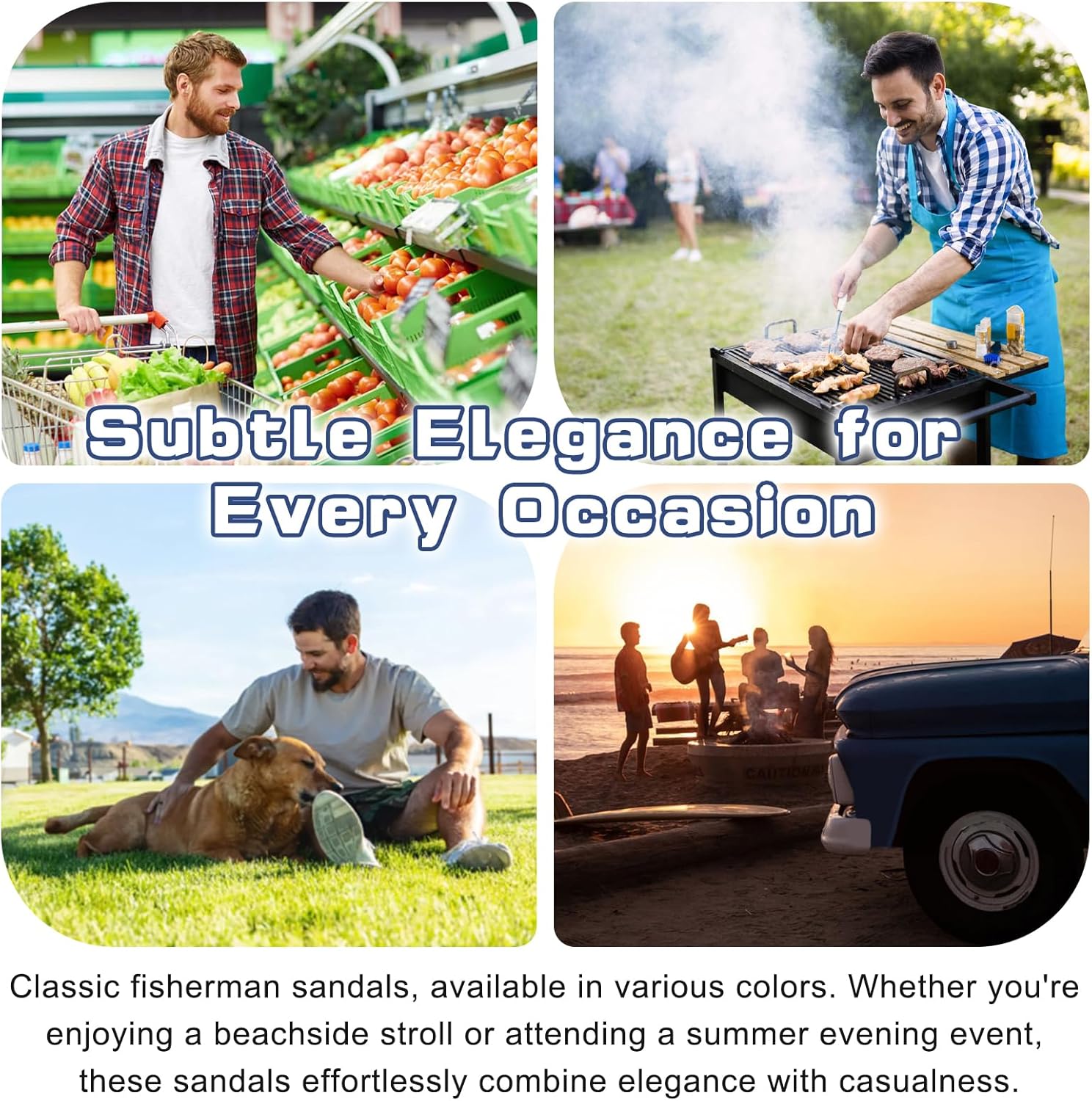 Mens Fisherman Leather Closed Toe Sandals Walking Dress Casual Sandalias Whith Memory Foam Summer Outdoor Athletic Adjustable Comfortable - Image 8