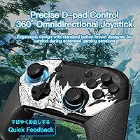Vista 6 de Dritrip Wireless Pro Controller Compatible with SwitchSwitch LiteSwitch OLED, Switch Remote Gamepad with Joystick, Double Vibration, Wake-up and