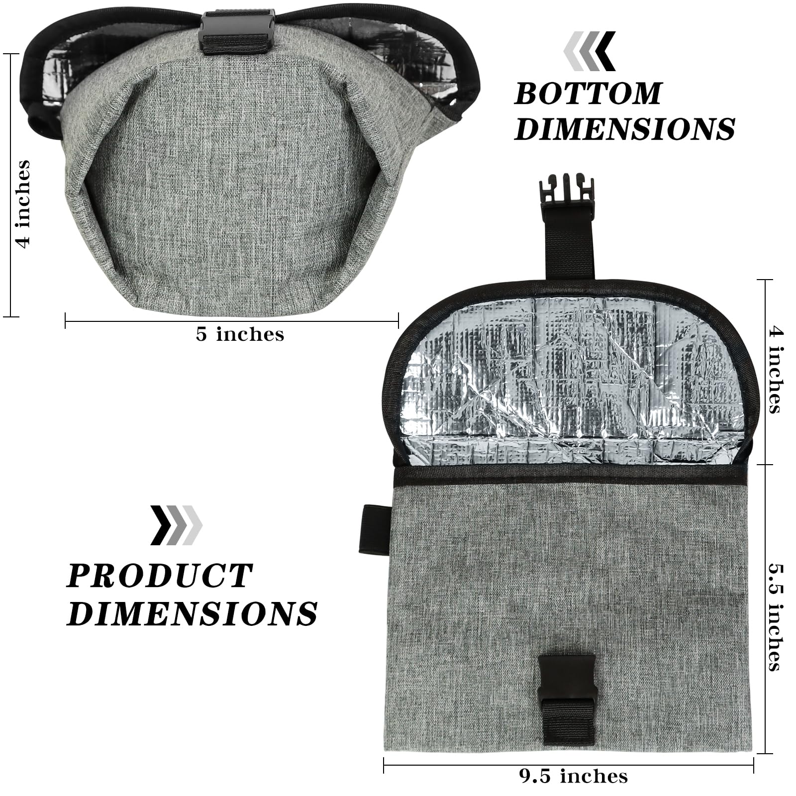 WBCBEC 1PCS Foil Insulated Lunch Bag - Eco Snack Bag for Freeze Dried Food - Lightweight Ripstop Fabric Food Storage Organizer