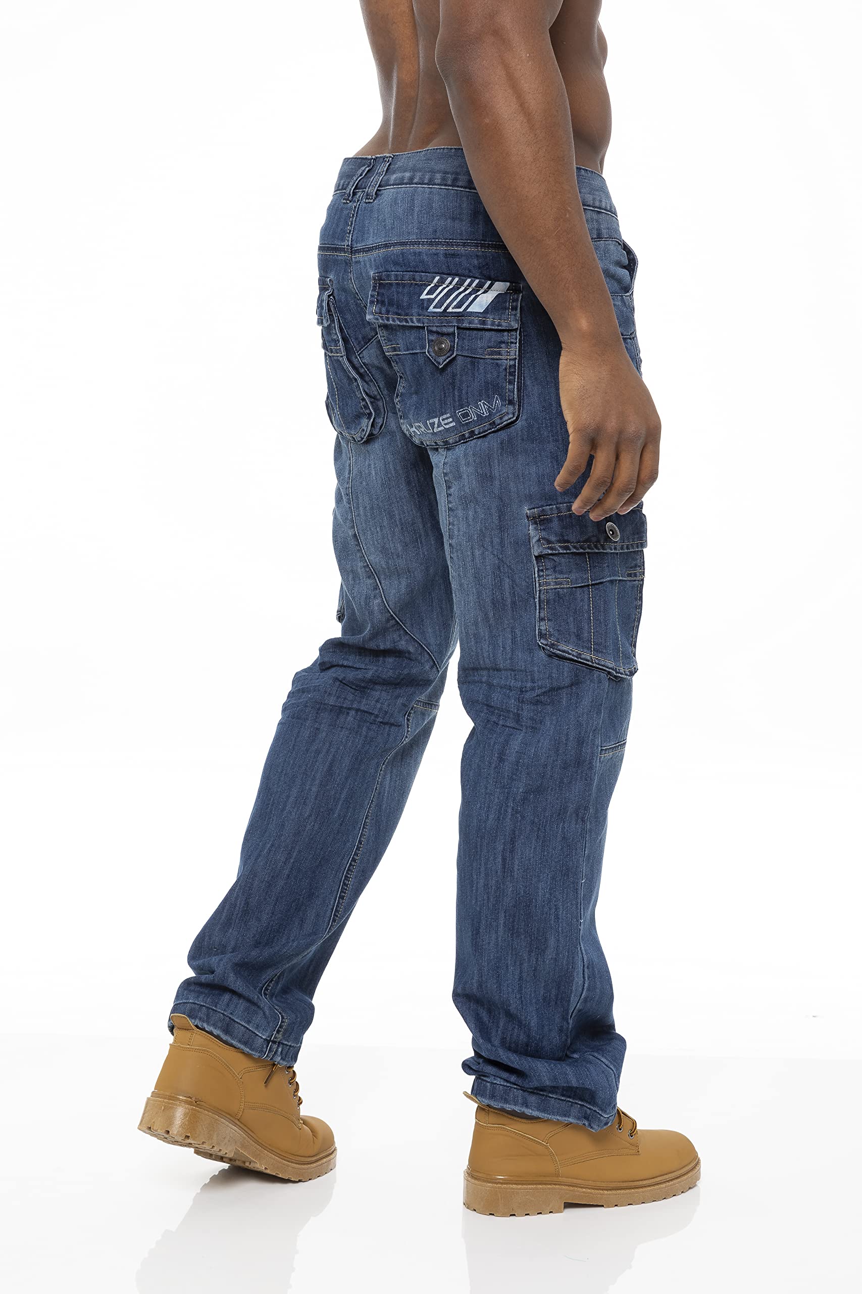 BRAND KRUZE KZ103 Pantalon cargo en denim pour homme Toutes tailles