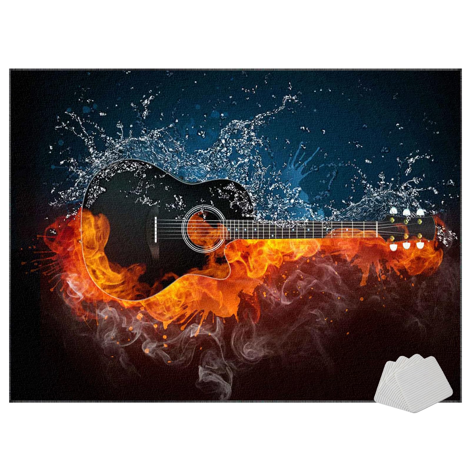 200 x 180 cm Trommel Teppiche, Schallschutz Teppich Matte, Drum Teppich, Drum Rug rutschfeste Drum Matte für Akustik Schlagzeug Drum Kits Bass Drum Elektronisch Snare Klavier Musikinstrumente