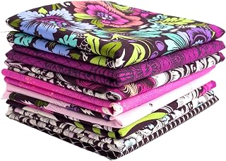 Nightshade Déjà Vu Fat Quarter Bundle (8 Pieces) by Tula Pink for FreeSpirit 18 x 21 inches (45.72 cm x 53.34 cm) Fabric cuts