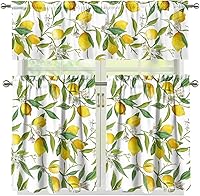 Vista 60 de Juego de 250 cortinas de cocina con bandera estadounidense para ventanas, fácil de instalar, cortinas cortas de 24 pulgadas con bolsillo para barra