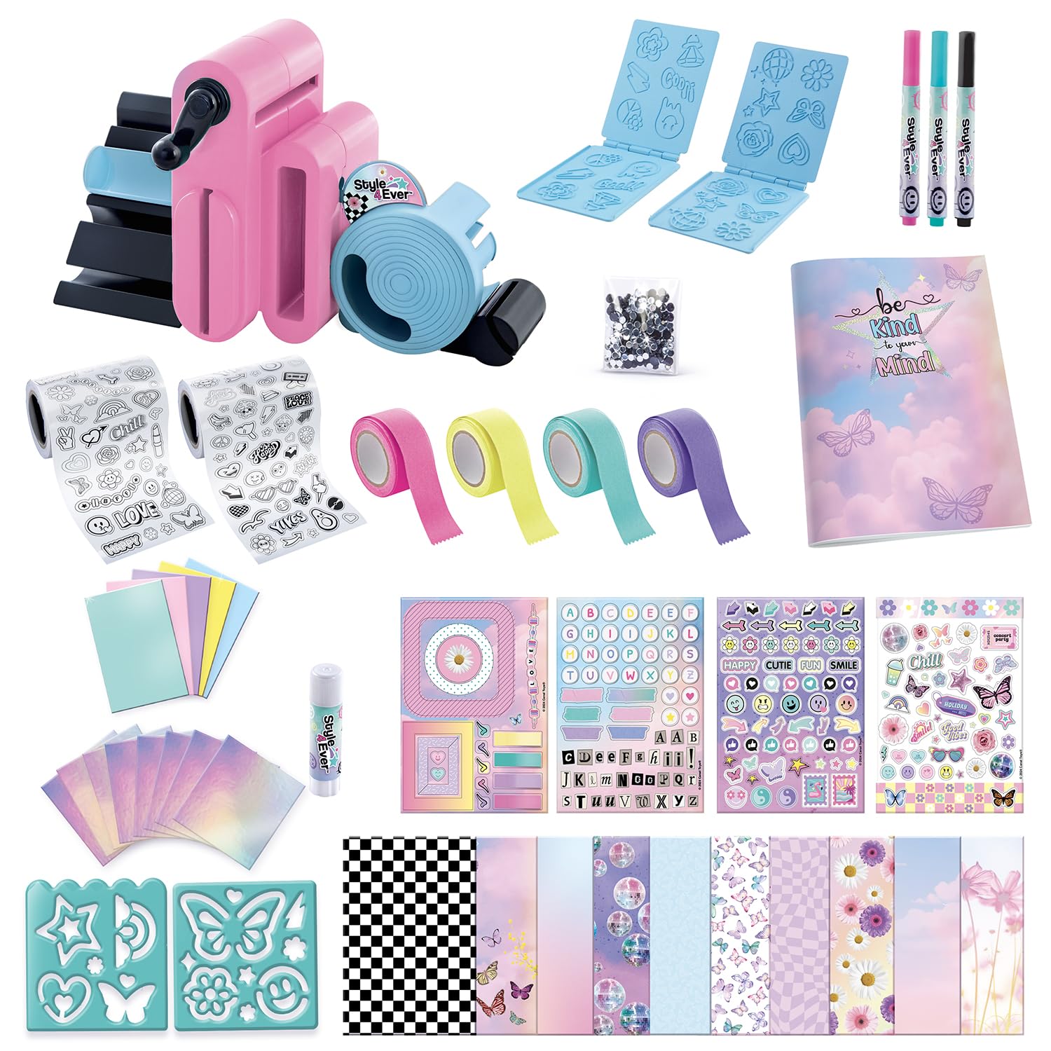 Canal Toys Style 4 Ever Scrapbooking 3 in 1 Station - Customise Your Notebook - 150+ DIY Accessories Included, Hours of Creativity, Embossing and Stickers Factory - from Age 6 - OFG 275