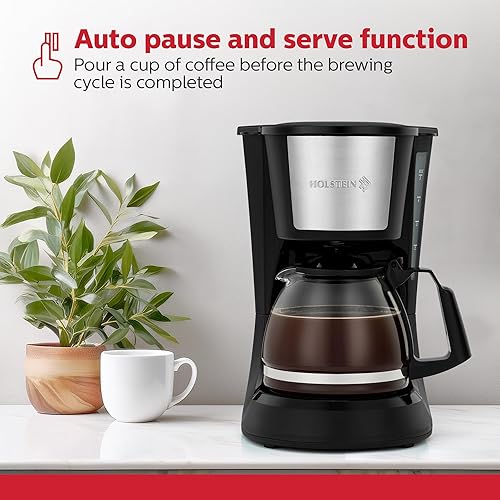 Vista 94 de Holstein Housewares - Cafetera, color rojo