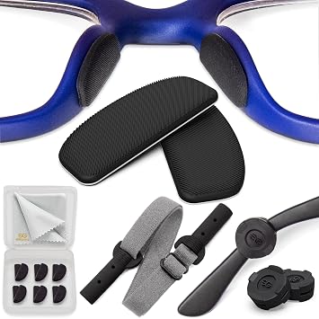 Nose Pads Glasses Anti Slip - Eyeglass Nose Pads 6 Pairs - Sunglass Nose Pads - Thin Glasses Nose Grip 1 mm Black Gray