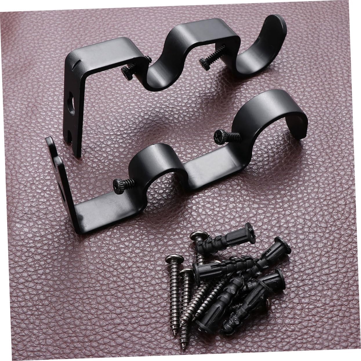 Ciieeo 4pcs Adjustable Heavy Duty Curtain Rod Brackets Vintage Style Wall-Mounted Holders for Home and Office Support for Curtain Rods Easy Installation