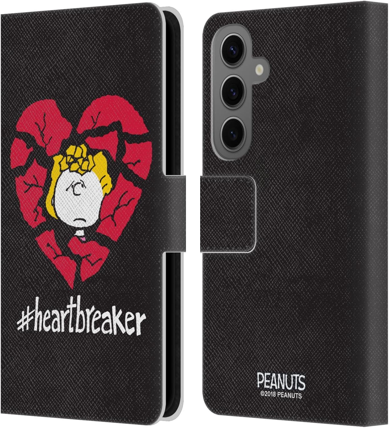 Head Case Designs Officially Licensed Peanuts Sally Brown Heartbreaker Sealed with A Kiss Leather Wallet Case Compatible with Samsung Galaxy S25