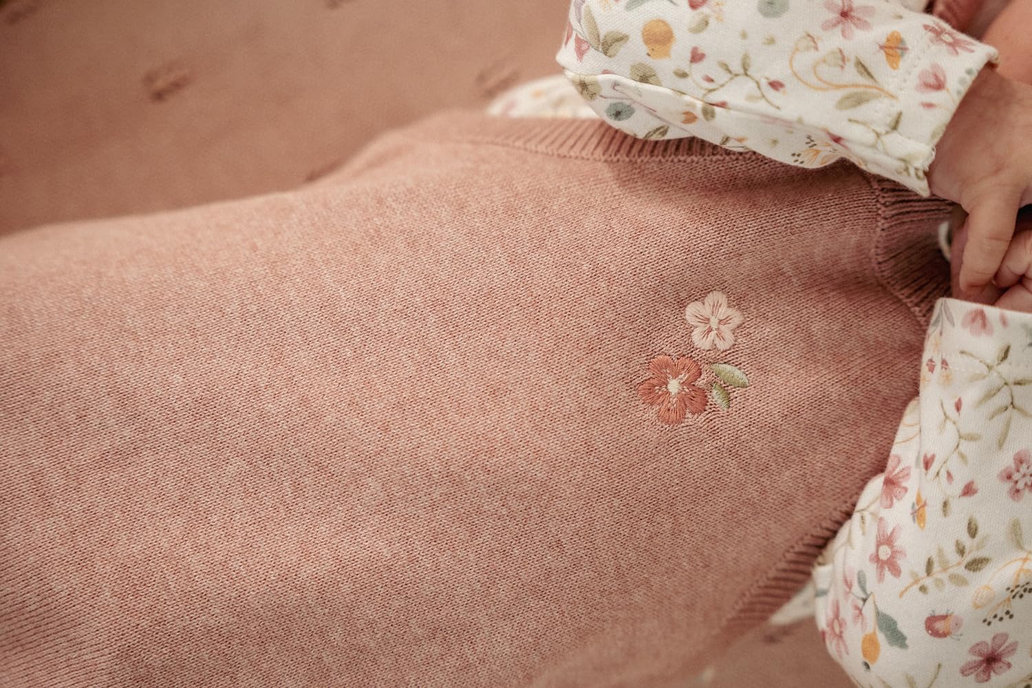 Little Dutch CL25224017 Latzhose gestrickt Fairy Pink - Fairy Garden (Gr. 74)