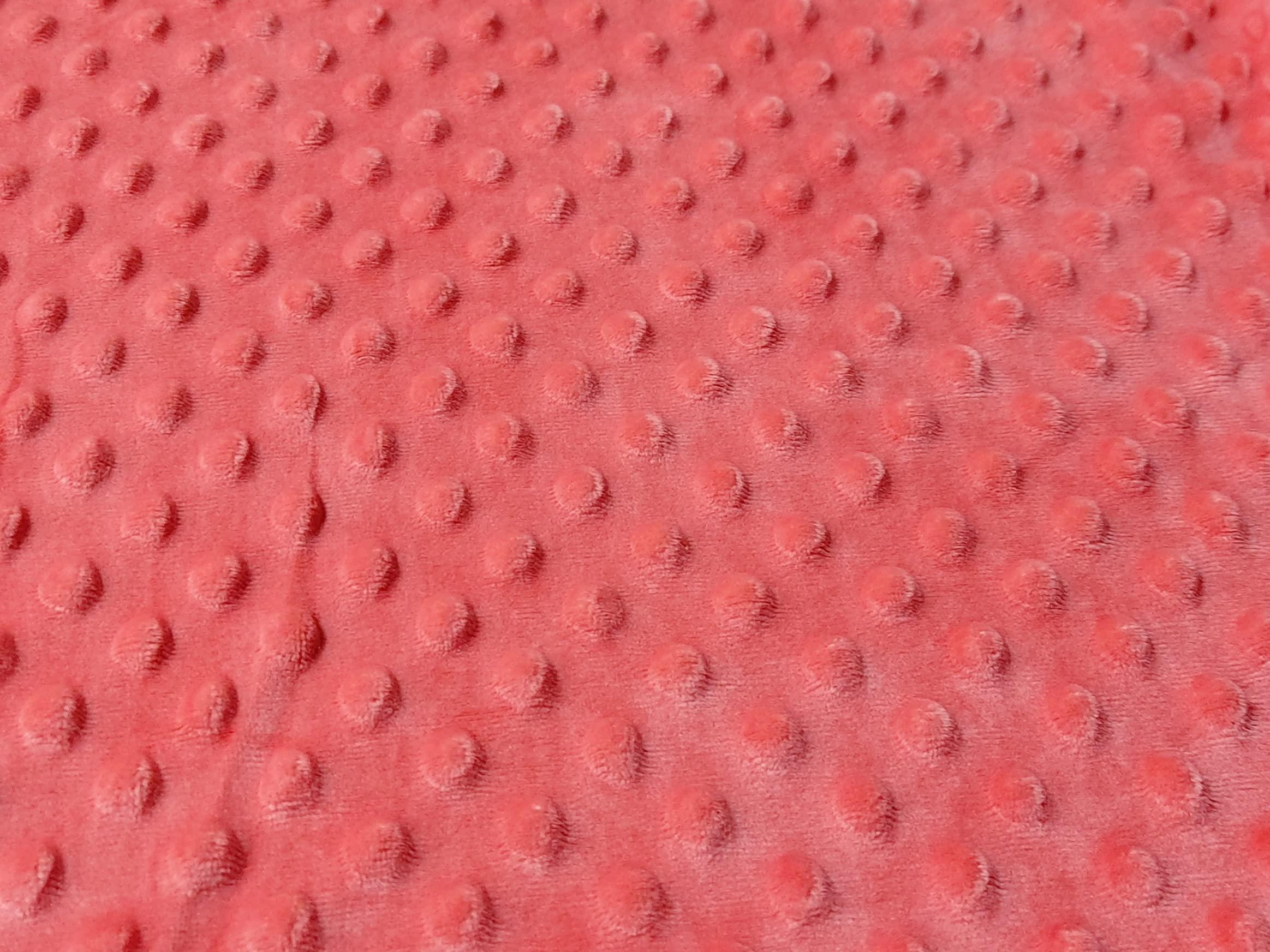 Crs Fur Fabrics Peach Luxury Supersoft Dimple Cuddle Soft Fleece Fabric Material 1Mtr 150Cmx100cm