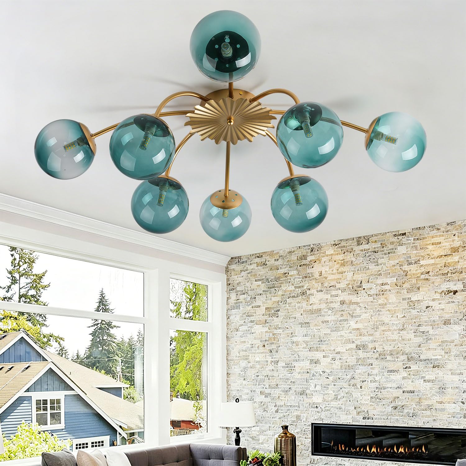YIHANTLZ Sputnik Bubble Chandelier