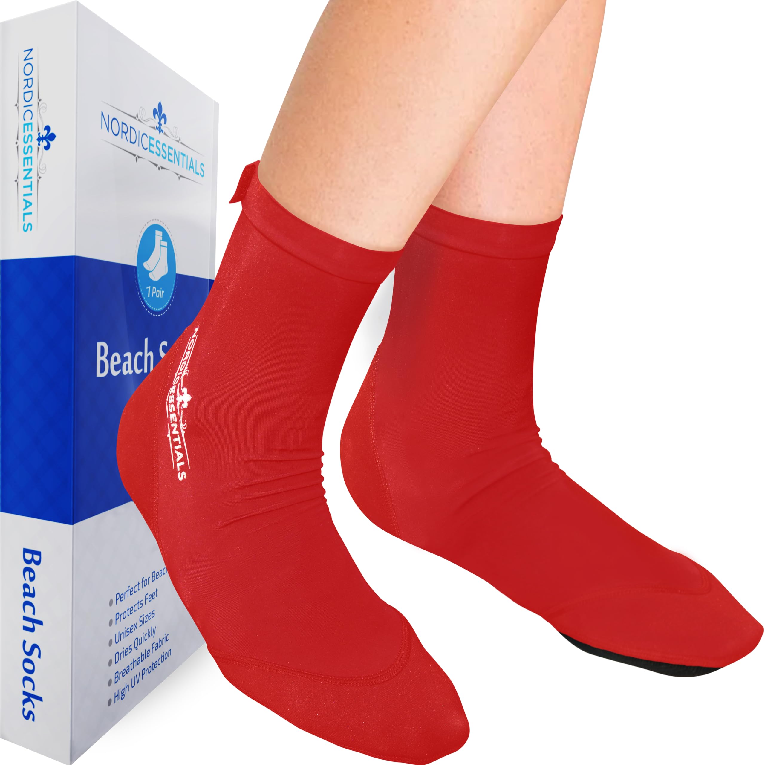 Nordic Essentials Beach Socks - Sand sports - Volleyball, Soccer, Snorkeling - Kids, Women, Men 1 Yr Warranty