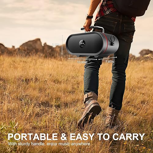 Miniatura 2 de Altavoz portable del karaoke de Bluetooth con 2 micrófonos sin hilos, audio al aire libre elegante de RHM HD y partido casero realzado del altavoz