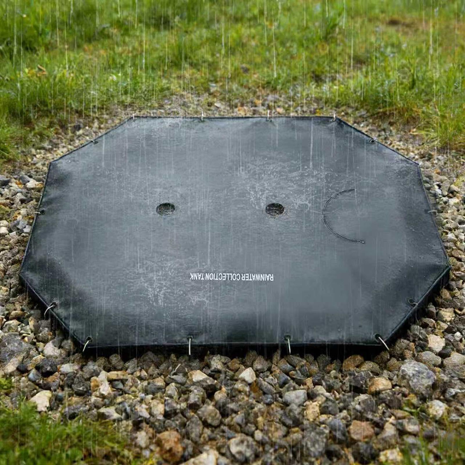 Recolección de Agua Pluvial Almacenamiento Subterráneo de Lluvia | Colector de Agua para Patio Trasero para Macizo de Flores, Pasarela, Riego, Entrada, Terraza, Césped, Patio Trasero, Jardín