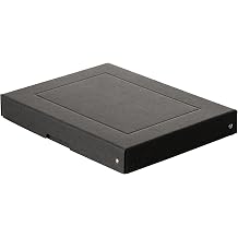 FALKEN Original PureBox Black. Made in Germany, 40 mm high, DIN A4. Storage box with lid made of sturdy recycled cardboard, blue angel, vegan gift box, transport box, all-purpose box