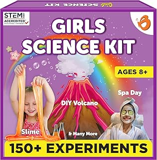 Butterfly EduFields 150+ Girls Science Kit: Fun STEM Experiments & Educational Toy for Ages 8-12