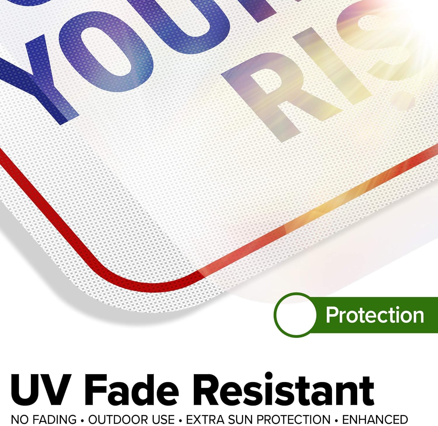 Warning Swim At Your Own Risk Sign, 12x18 Inches, 3M EGP Reflective, Rust Free .063 Aluminum, Fade Resistant, Made in USA by My Sign Center