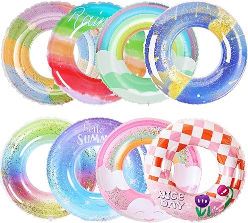 Libima Flotadores inflables de piscina para adultos, anillos de natación, tubos de natación, flotadores para adultos, decoraciones hawaianas para