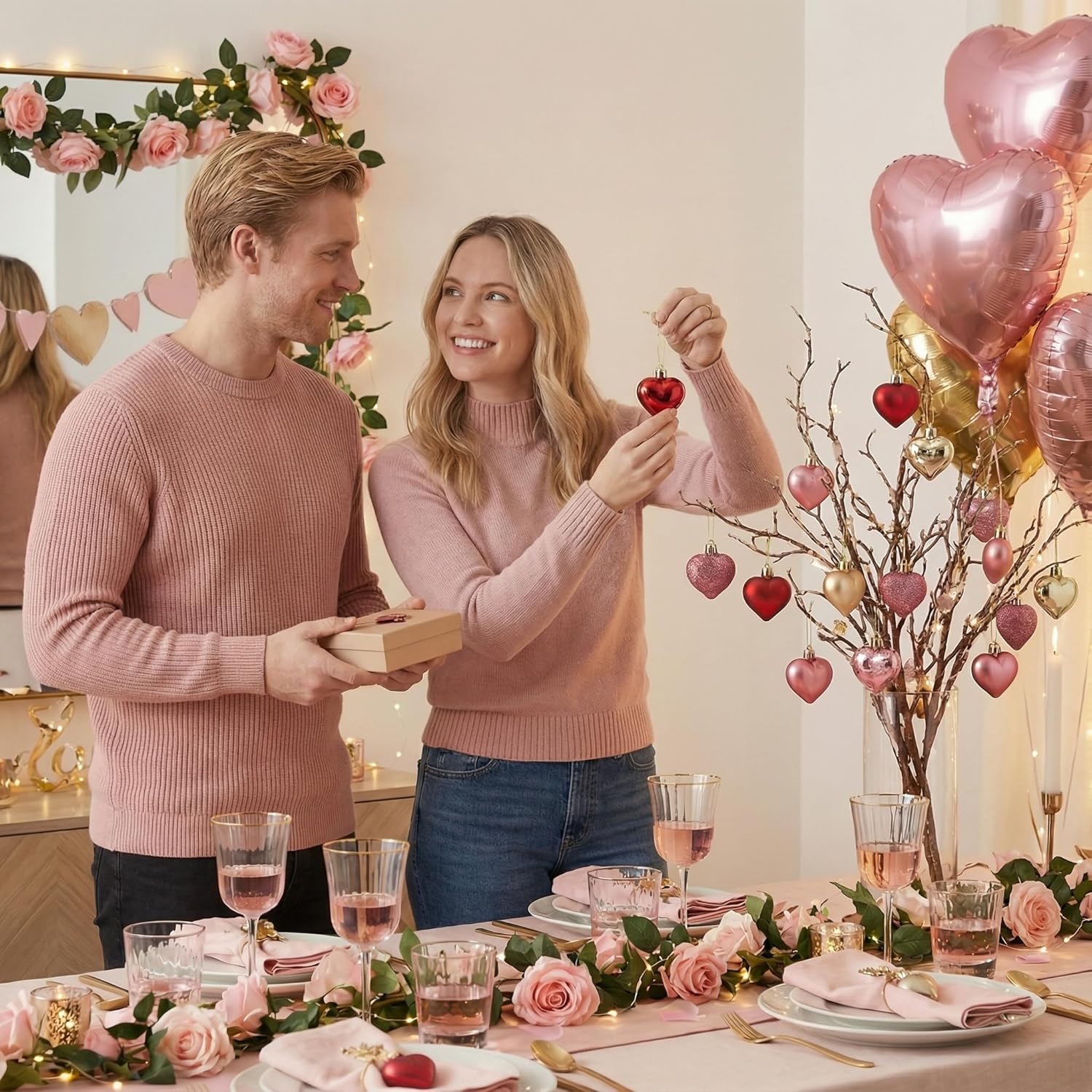 Szív alakú gömbök részletei