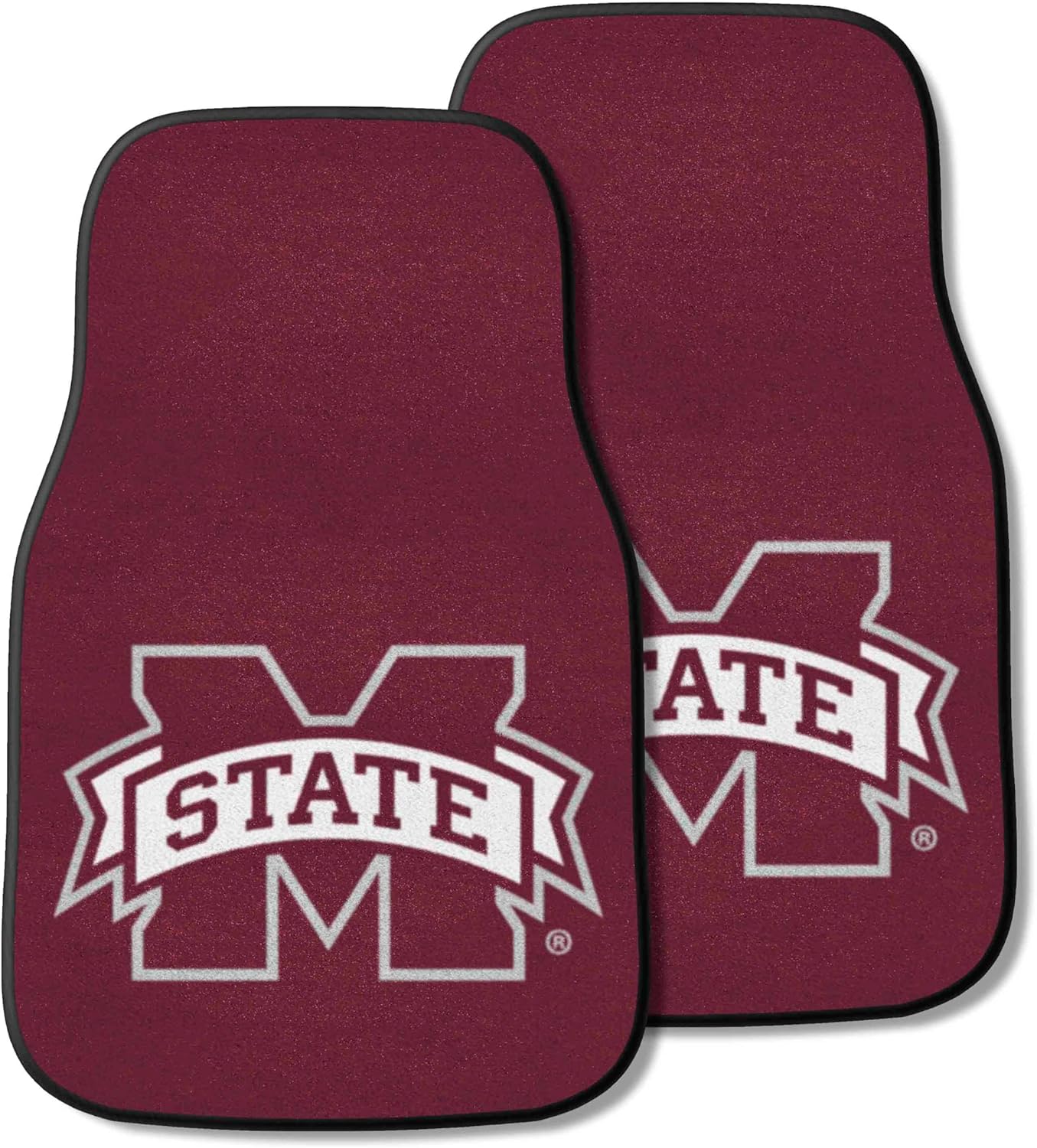 FANMATS unisex adult Front Set - 2 Pieces Carpet Car Mats, Team Color, 17 x27 US