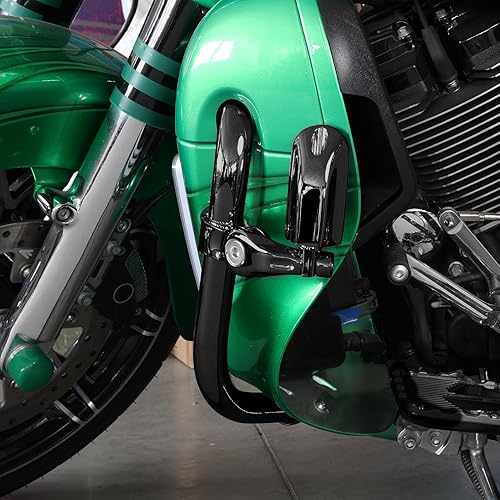 Miniatura 6 de SLMOTO Motor 1 1/4" Protector de motor de autopista Estriberas para Touring Road King Street Glide Softail Dyna Sportster Honda Suzuki Yamaha Estilo