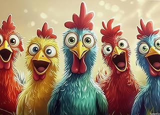 1000 Pieces Wacky Funny Chicken Wooden Jigsaw Puzzles Valentine's Day Gift Challenging Games Adults Toys Gift Family Decoration Puzzles