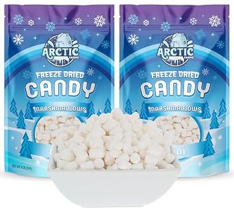 Arctic Farms Freeze Dried Candy Mini Marshmallows Bite Candy Bagged and Boxed Mini Marshmallows Pack of 2
