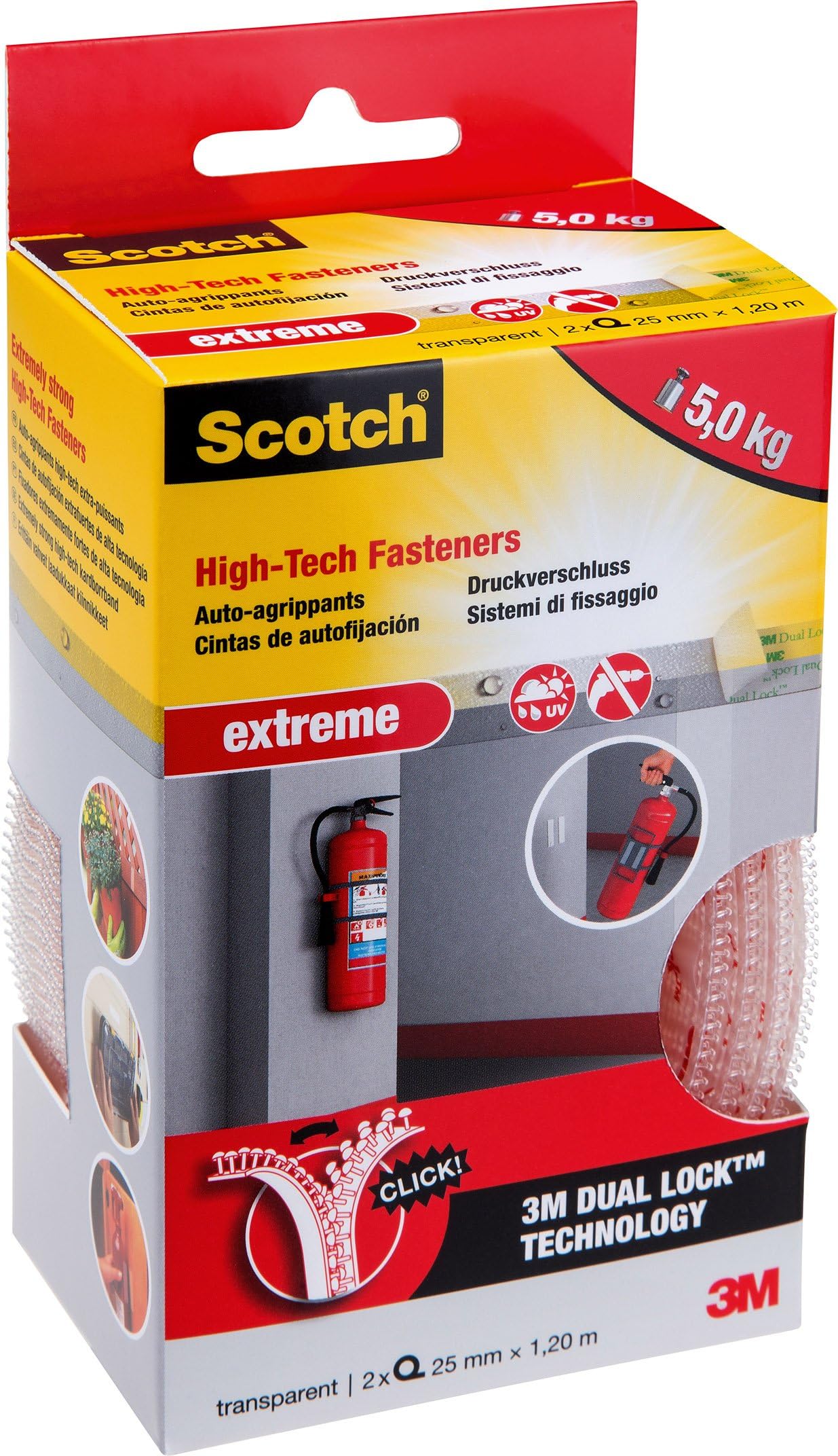 Scotch Extreme Fasteners Clear
