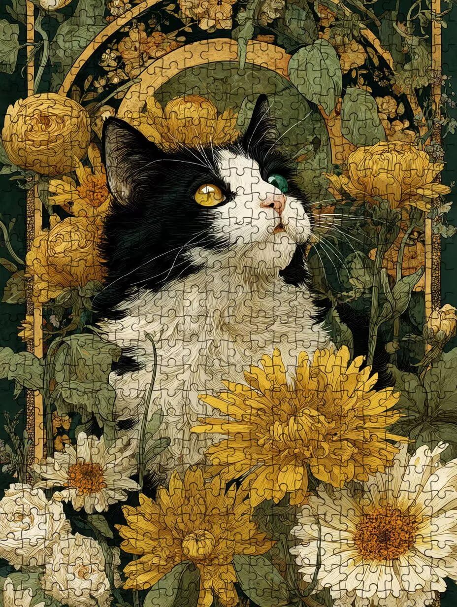 Gato con Pupilas Diferentes Puzzle 3000 Piezas, Rompecabezas Adultos Puzzle, Desafiante Puzzles de Decoración Juego de, Juego Educativo para Toda la Familia, para Regalo Decoración FNKL7-1112