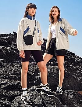 Buy Wyeysyt Women's Y2k Jacket Zip Up Lightweight Windbreaker