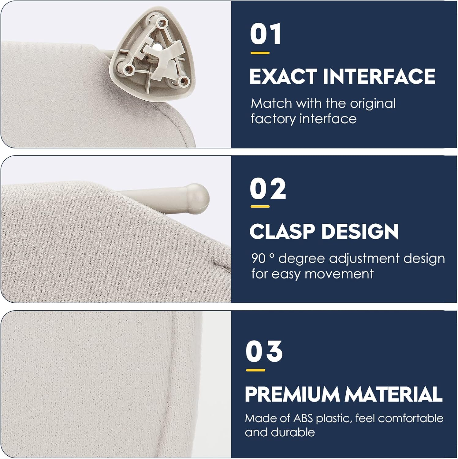 Driver & Passenger Sun Visor Fit for Chevrolet Express & for GMC Savana 1500 2500 3500 1999 2010 2011 2012 2013 2014, Without Light Replace for 84054688, 84054695