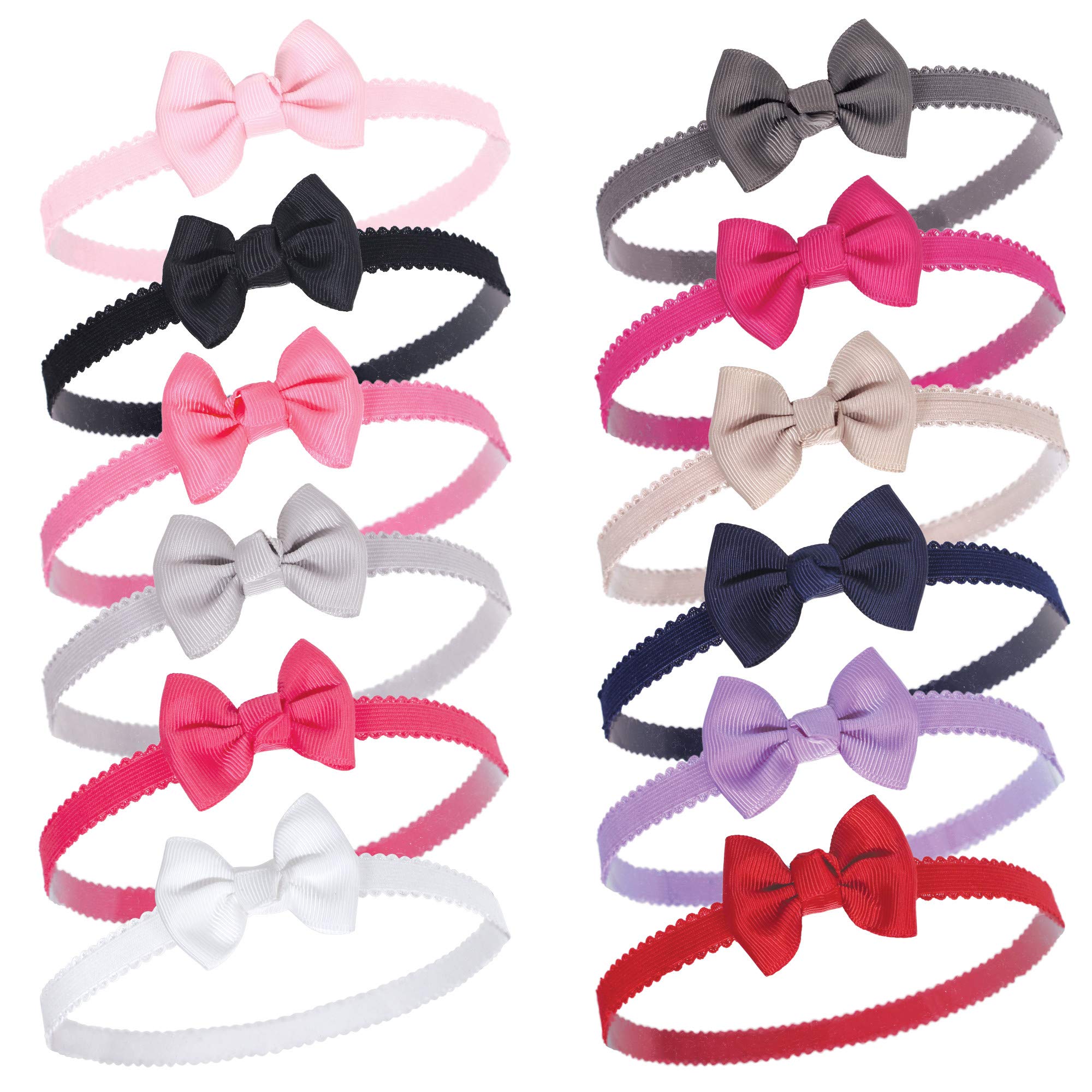 Hudson Baby Cotton and Synthetic Headbands, Size 0-24 Months