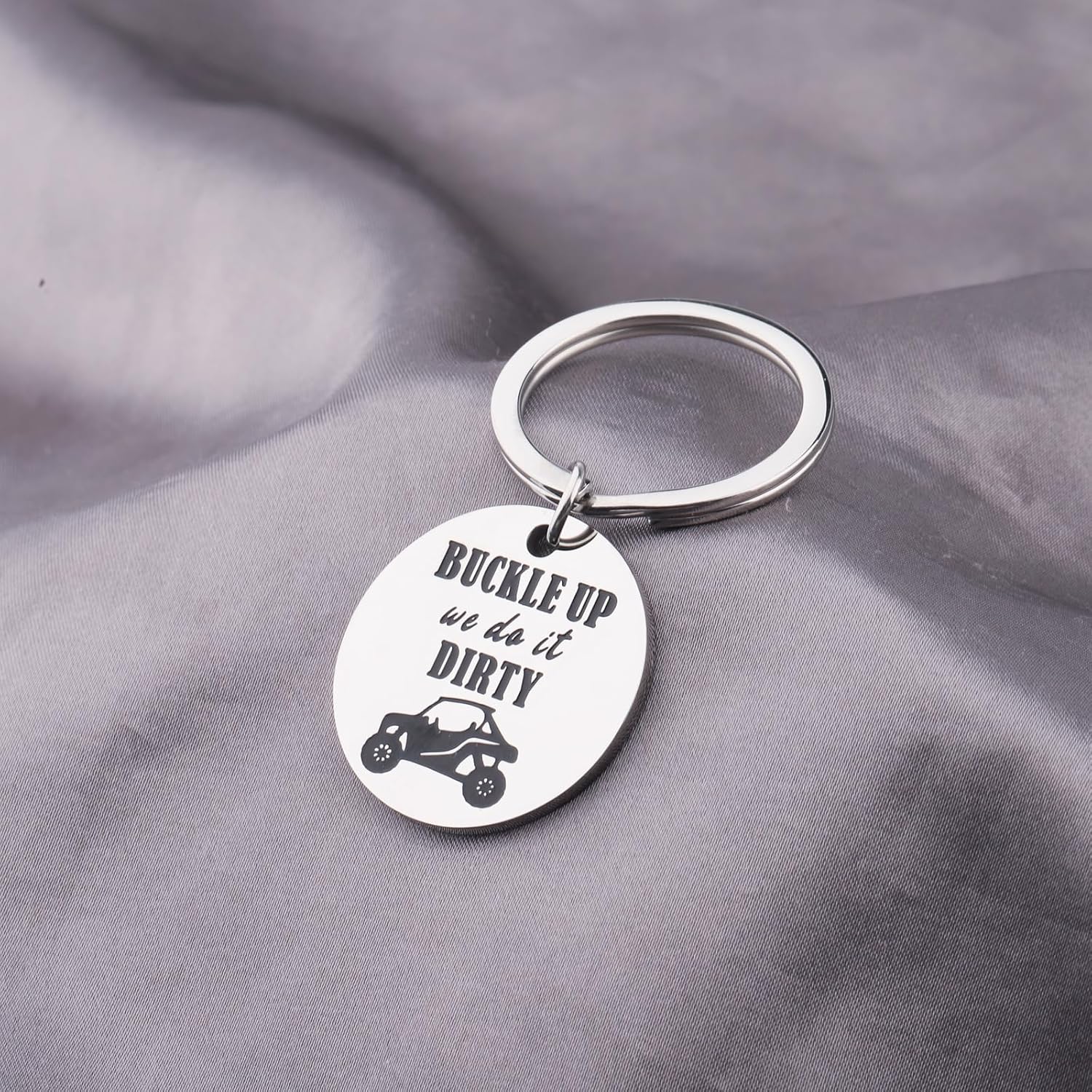 FOTAP Riding Dirty 4x4 Keychain Four Wheeler Biker Merch Off ATV UTV Off Road Quad Keychian Mud Riding Gift